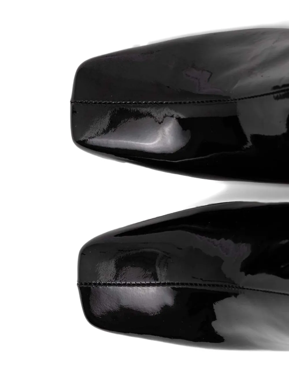 ALOHAS 75 mm lakleren knielaarzen Zwart