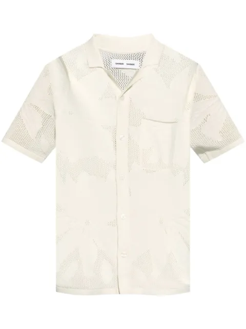 SAMSOE SAMSOE open-knit short-sleeves shirt