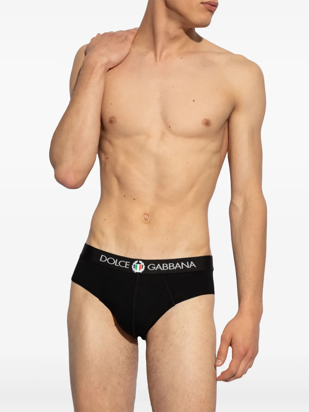 Dolce & Gabbana Brando slip met logoband Zwart