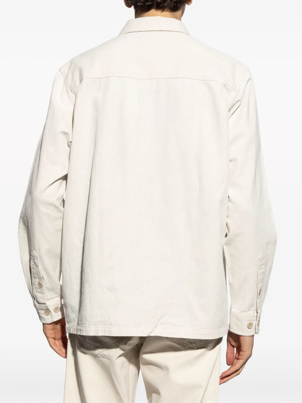 SAMSOE Overhemd van katoenblend Beige