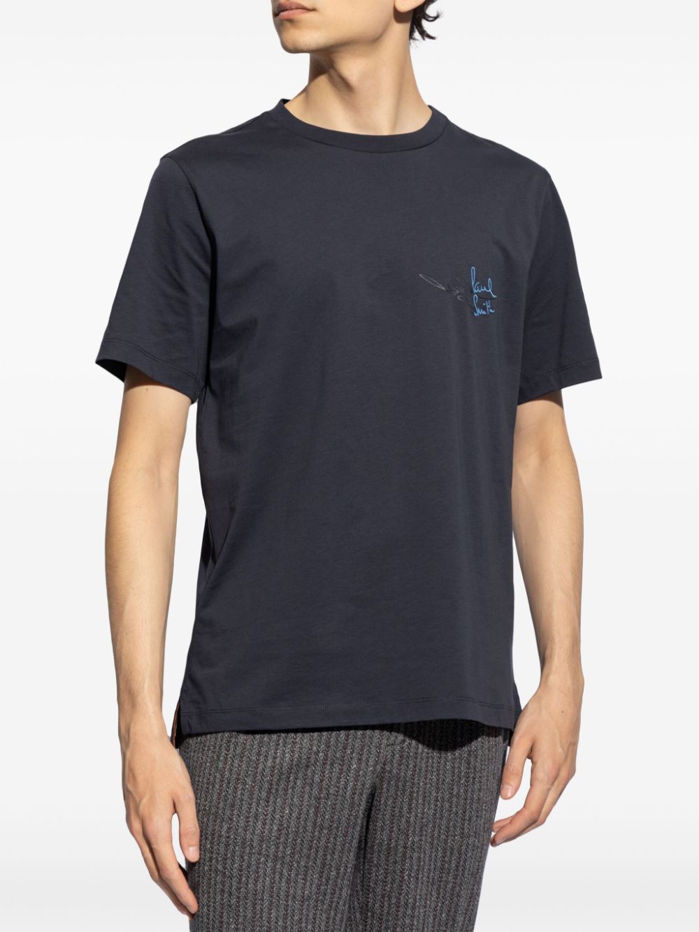 Burberry logo-embroidered organic cotton T-shirt Men