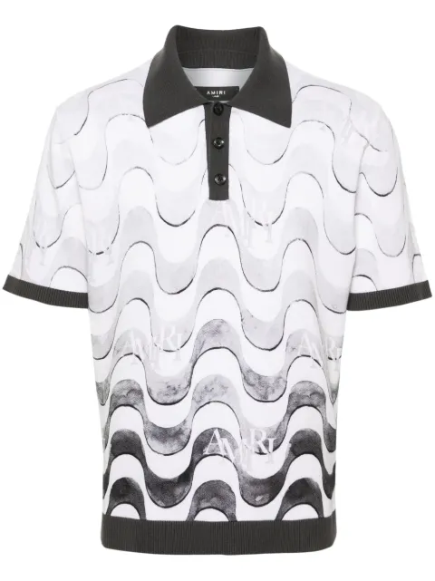 AMIRI polo Staggered à imprimé ondulé