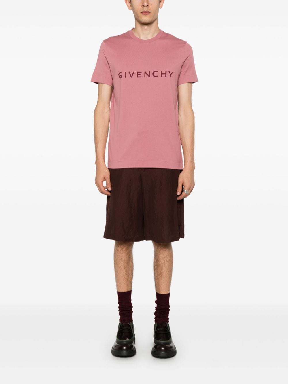 Givenchy T-shirt met logoprint - Roze