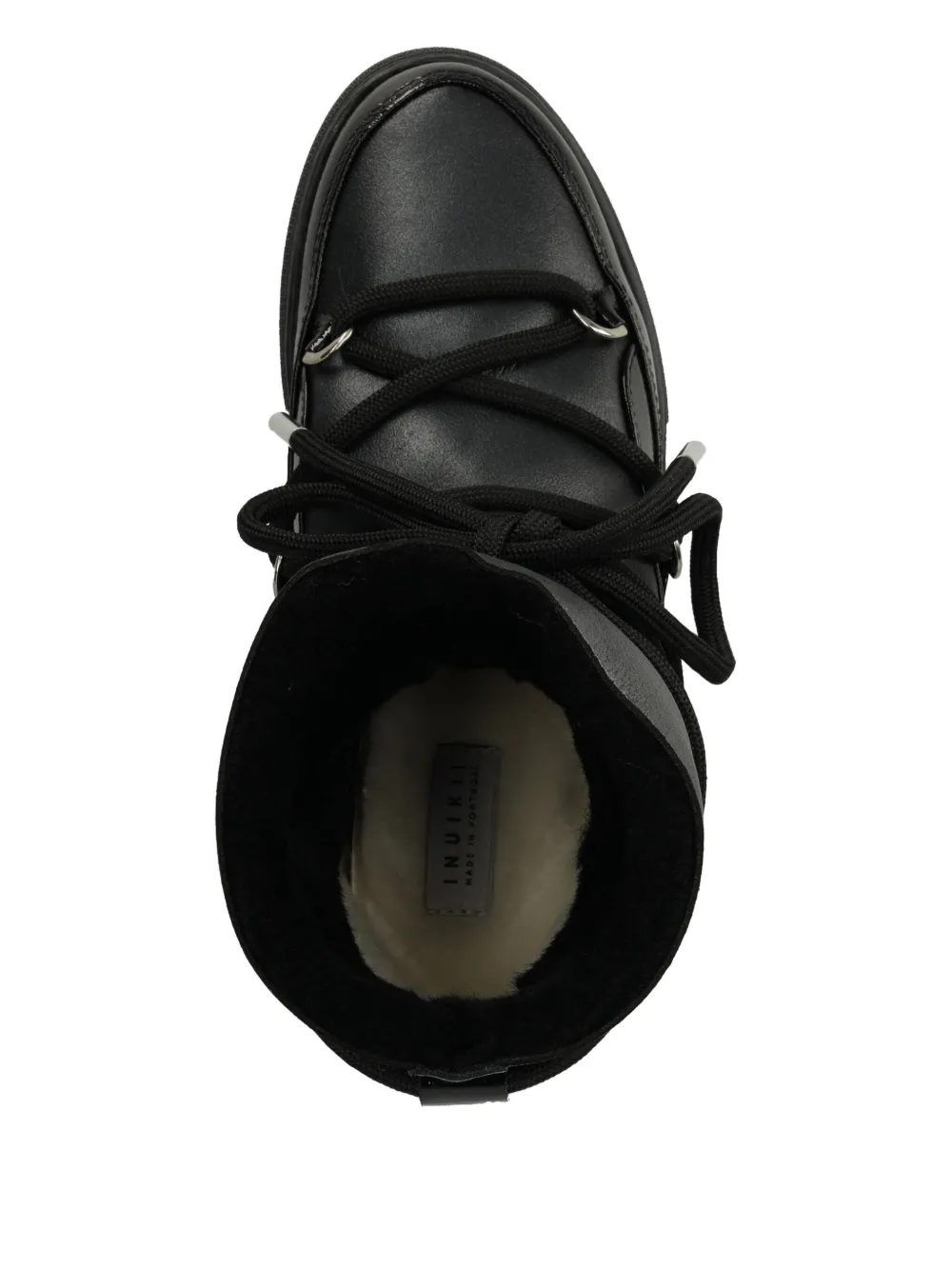 Inuikii Lace-up Panelled Ankle Boots In Black
