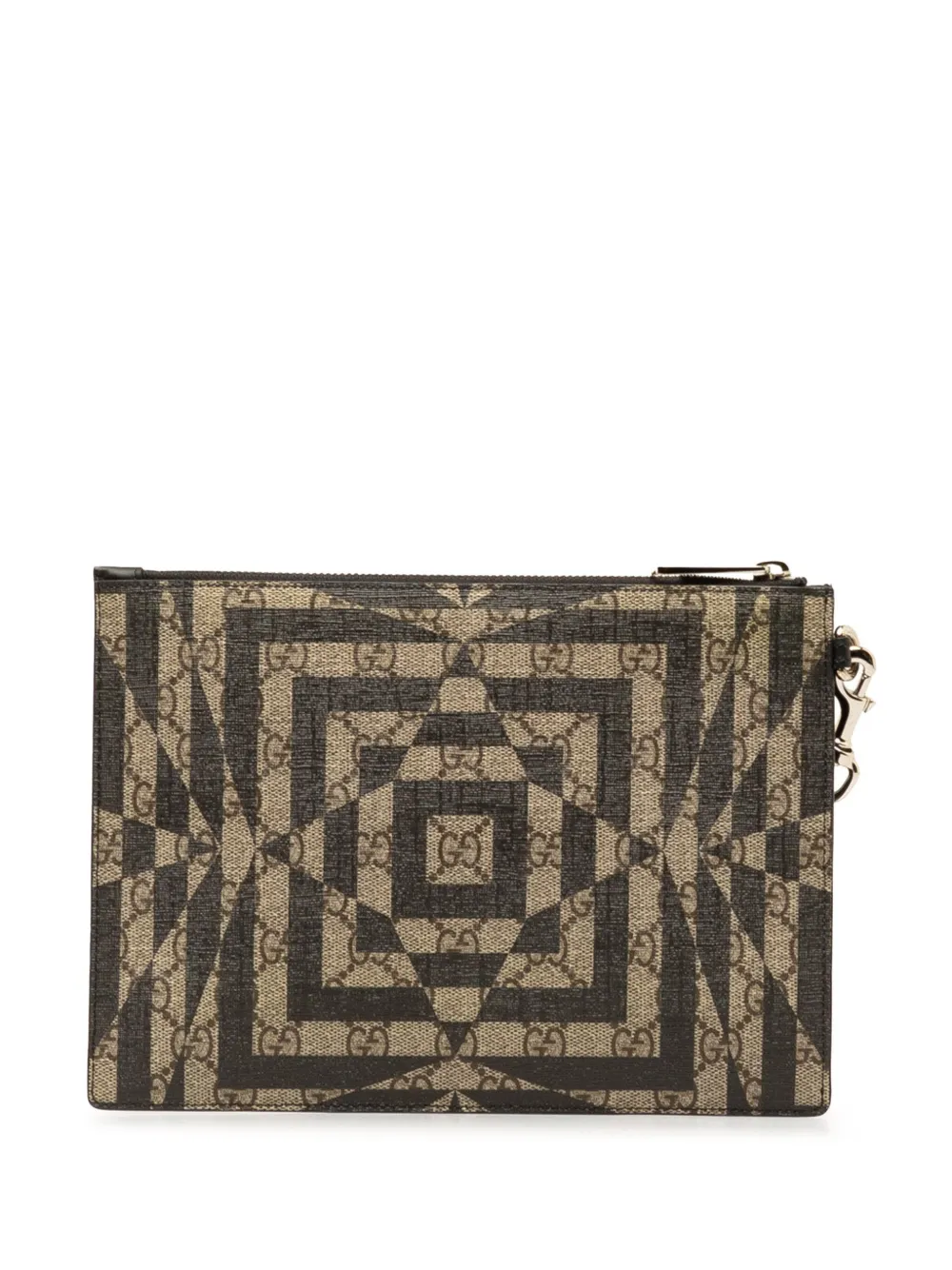 Gucci Pre-Owned 2000-2015 GG Supreme Caleido clutch bag - Bruin
