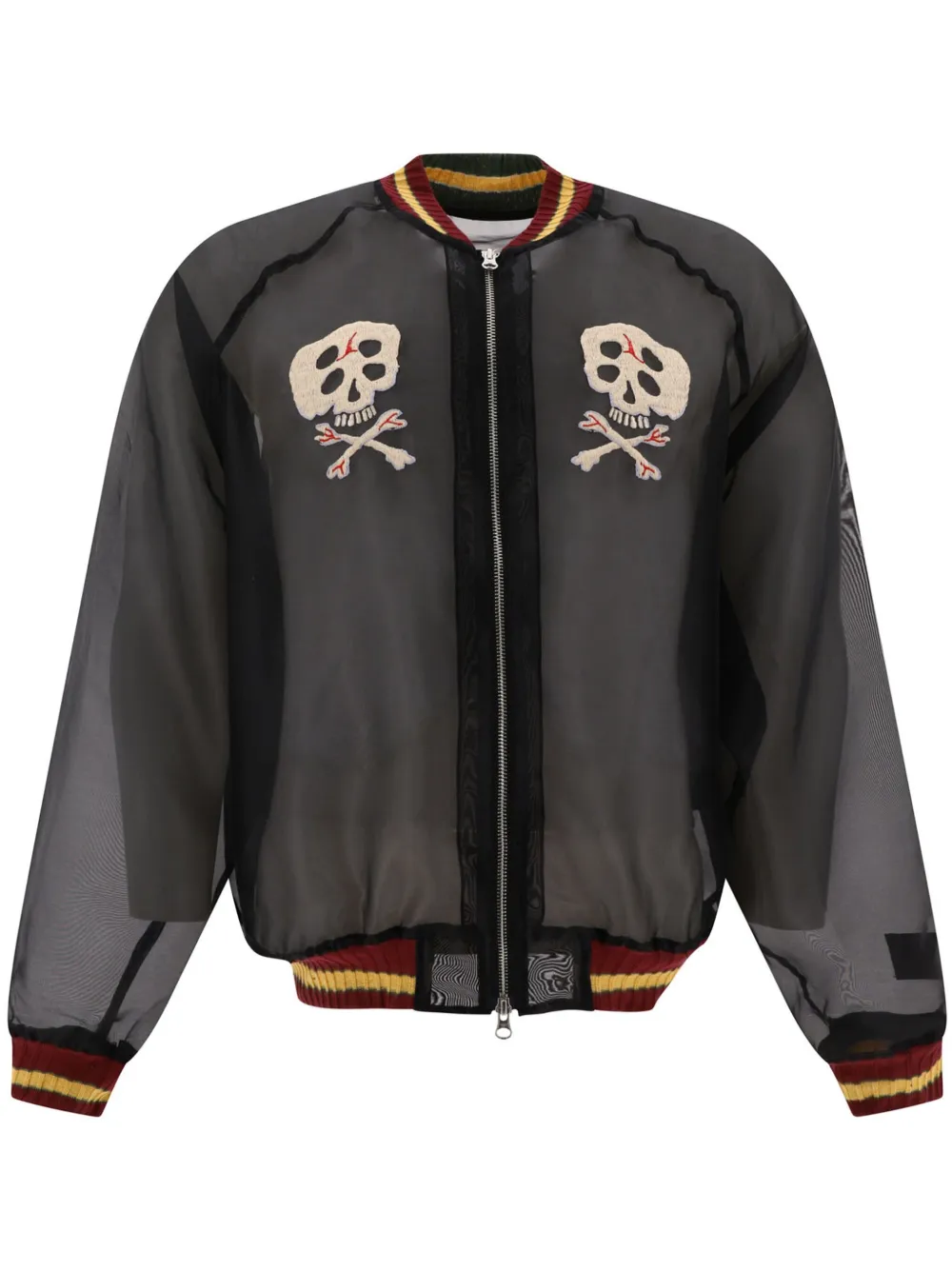 KAPITAL chamarra bomber con calavera bordada | negro | Image 1