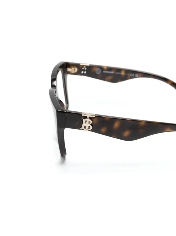 Burberry Eyewear トータスシェル スクエア眼鏡フレーム | ブラウン 