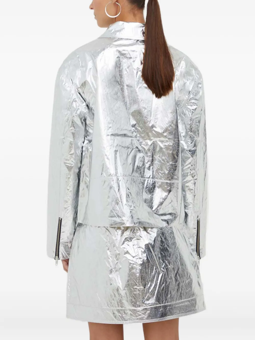 Stine Goya Rockey Zip Jacket In Metallic