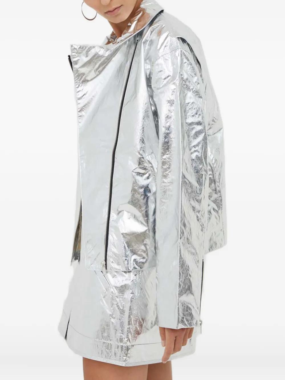 Stine Goya Rockey Zip Jacket In Metallic