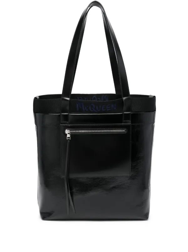 Alexander McQueen コーティング ショルダーバッグ | ブラック 