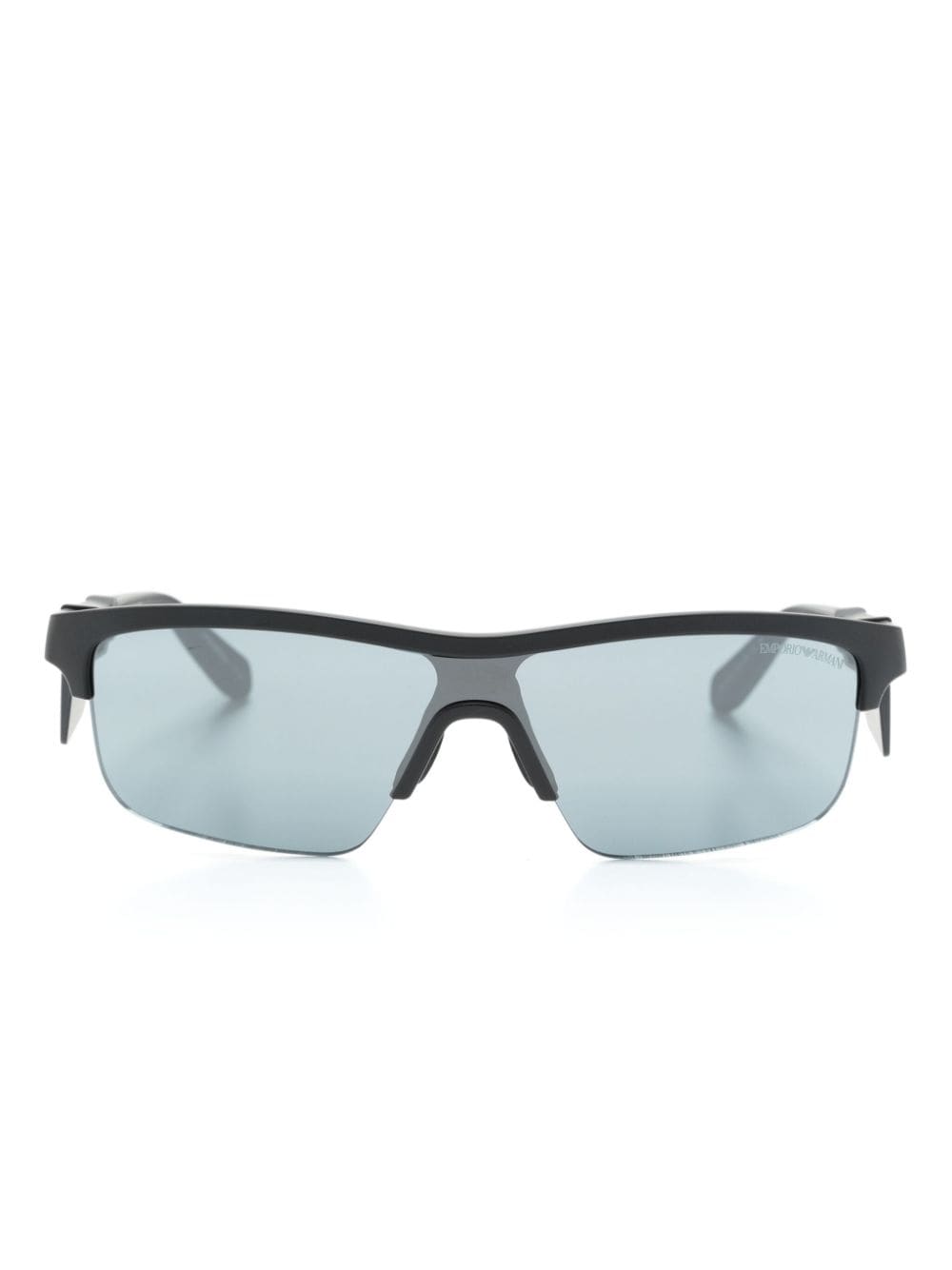 Emporio Armani Shield-frame Sunglasses In Black