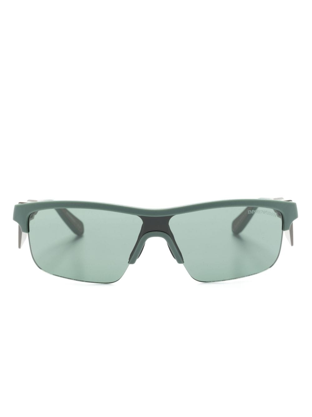 Emporio Armani Shield-frame Sunglasses In Green