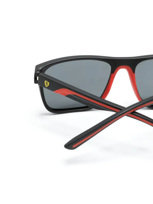 SCUDERIA FERRARI logo-plaque oversize-frame Sunglasses | Black
