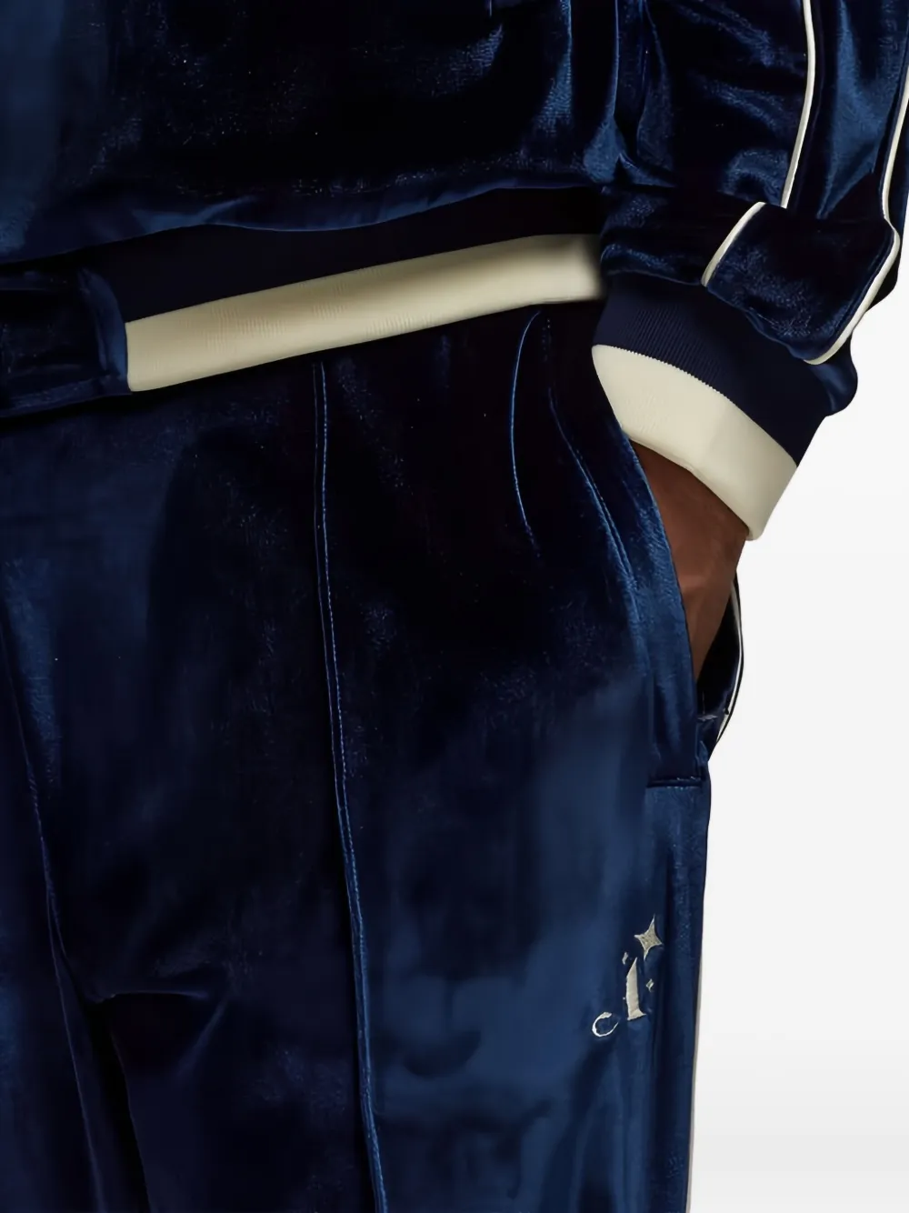 Awake NY Fluwelen trainingsbroek Blauw