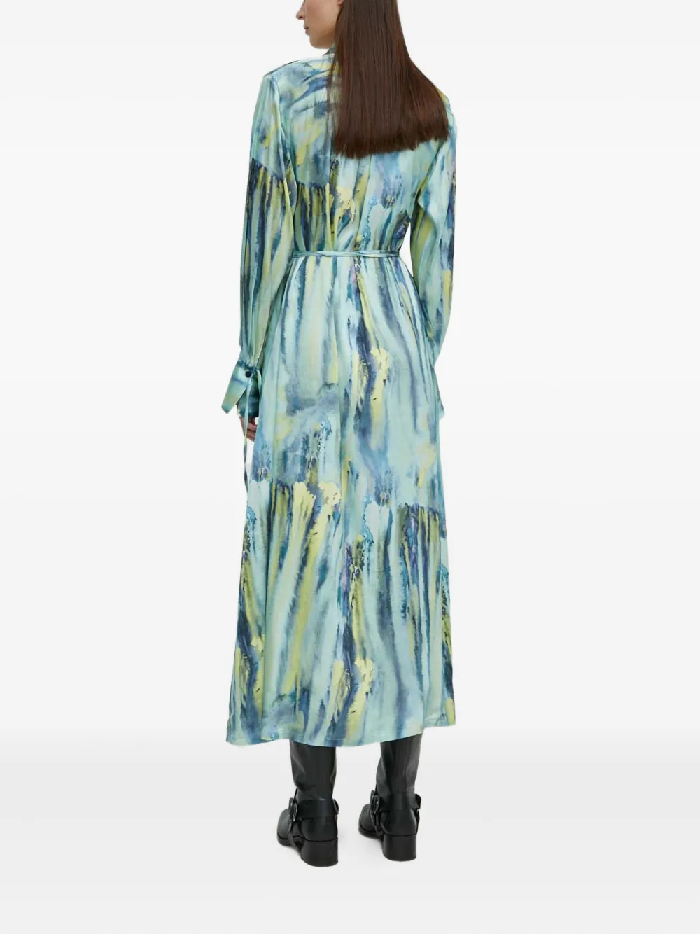 Gestuz WaleryGZ maxi-jurk met gestrikte taille Blauw