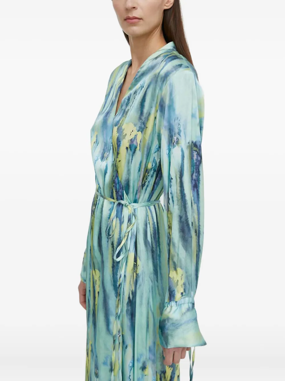 Gestuz WaleryGZ maxi-jurk met gestrikte taille Blauw