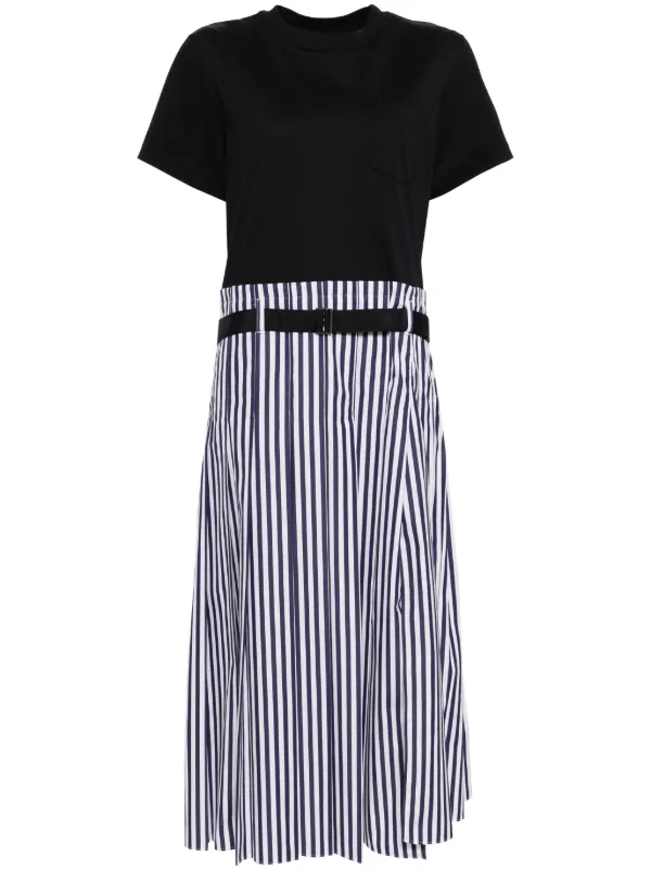 Sacai striped dress on sale