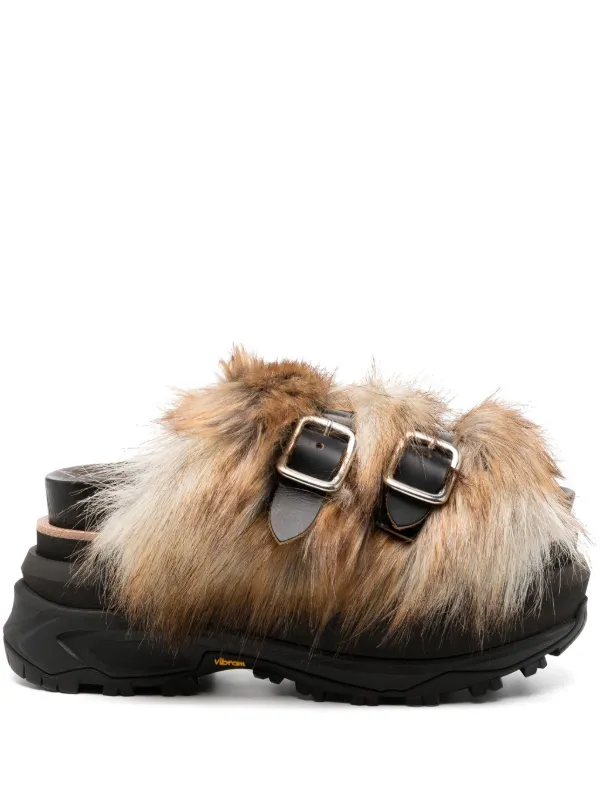 Fur lined sandals on sale