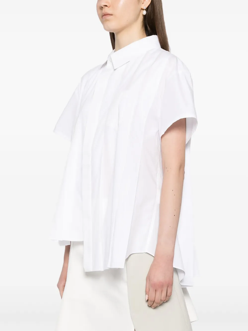 sacai Asymmetrische blouse Wit