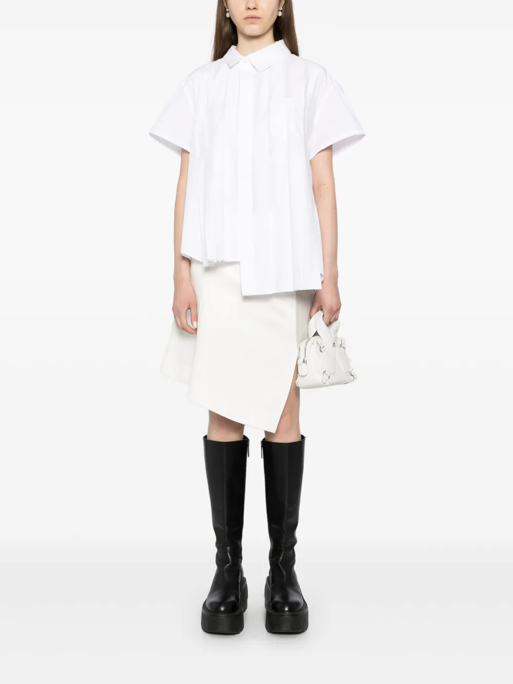 Sacai Asymmetrische blouse - Wit