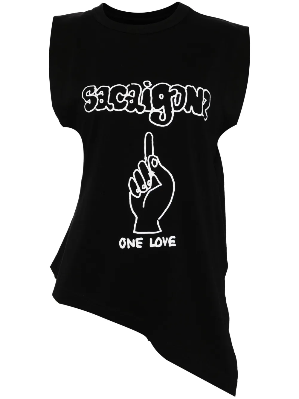 sacai  Gonz print vest | Black | Image 1