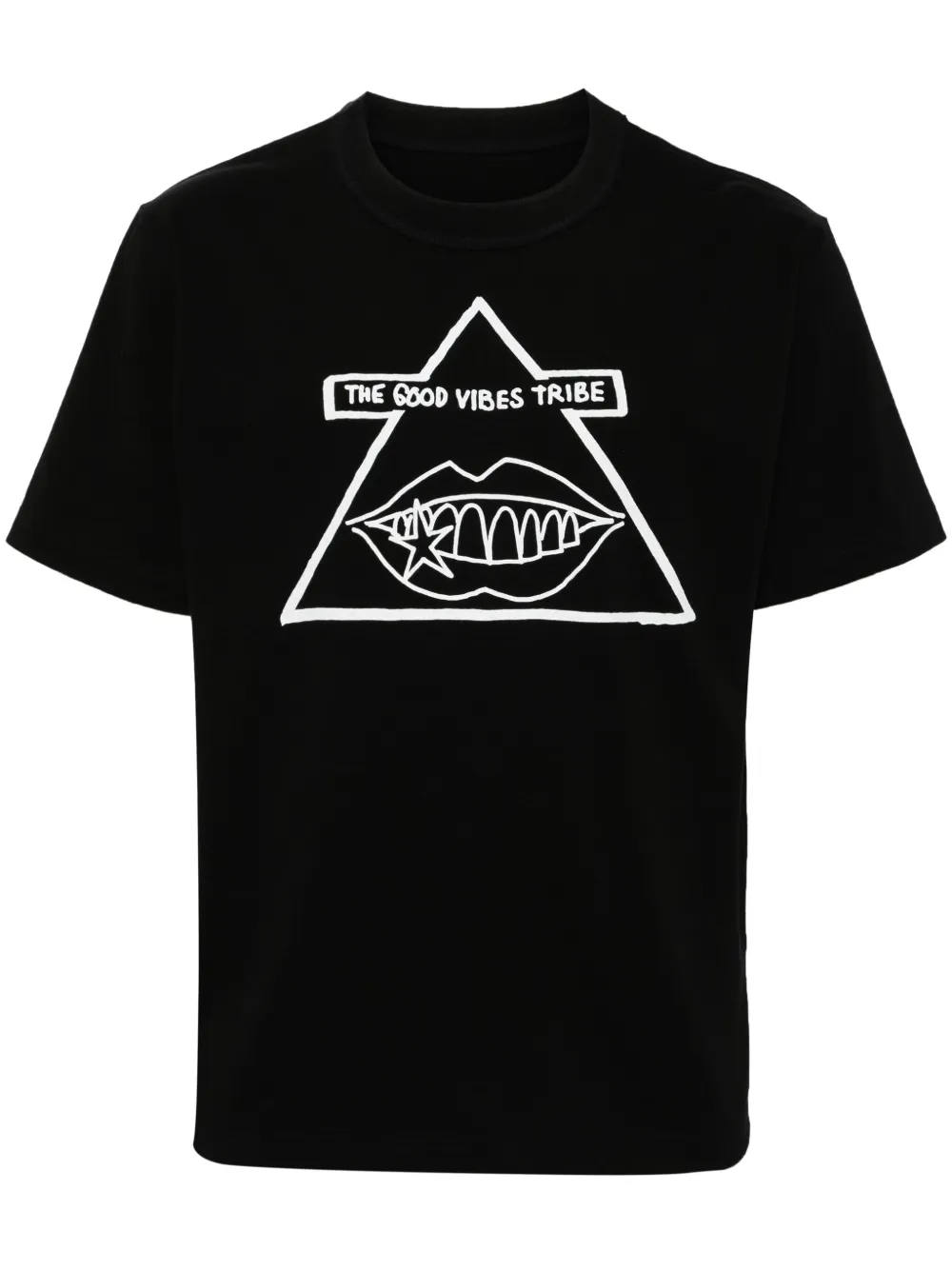 Sacai T-shirt met Gonz-print Zwart