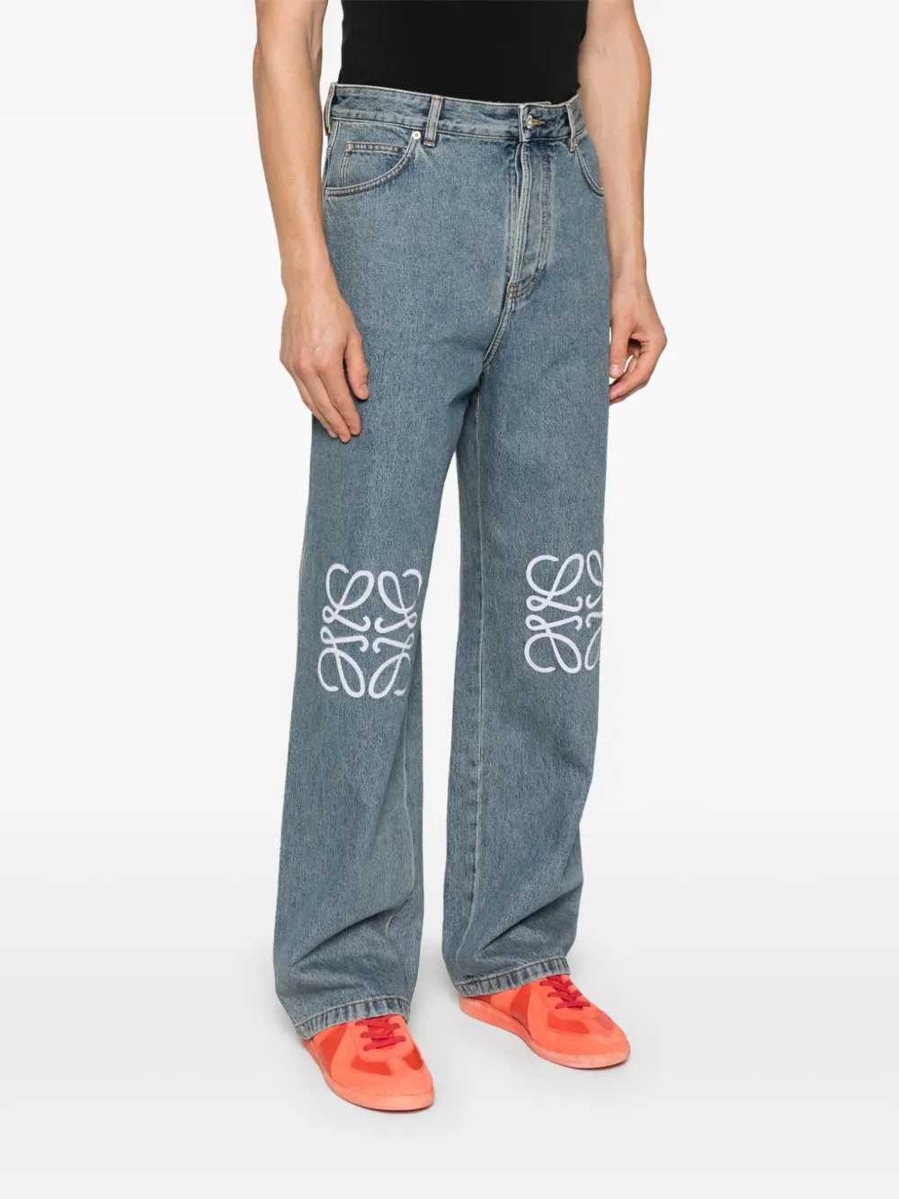 Affordable LOEWE Anagram mid-rise straight jeans Men