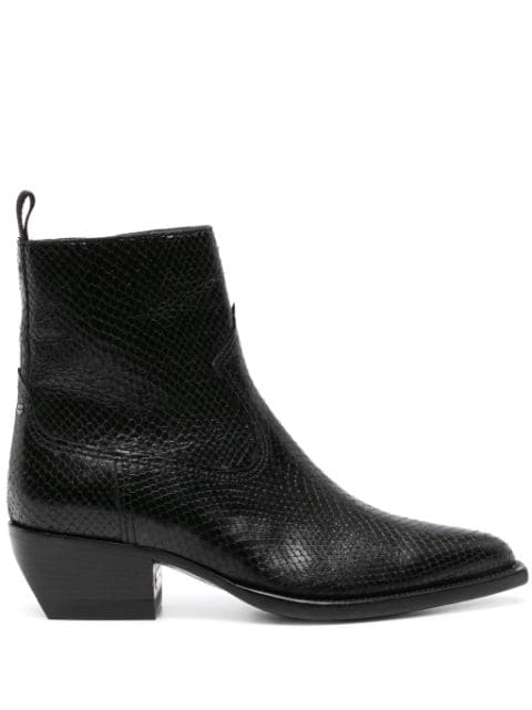 Golden Goose snakeskin-effect leather ankle boots