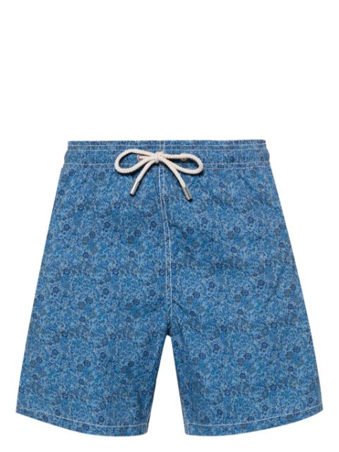 MC2 Saint Barth logo-patch floral-print swim shorts Men