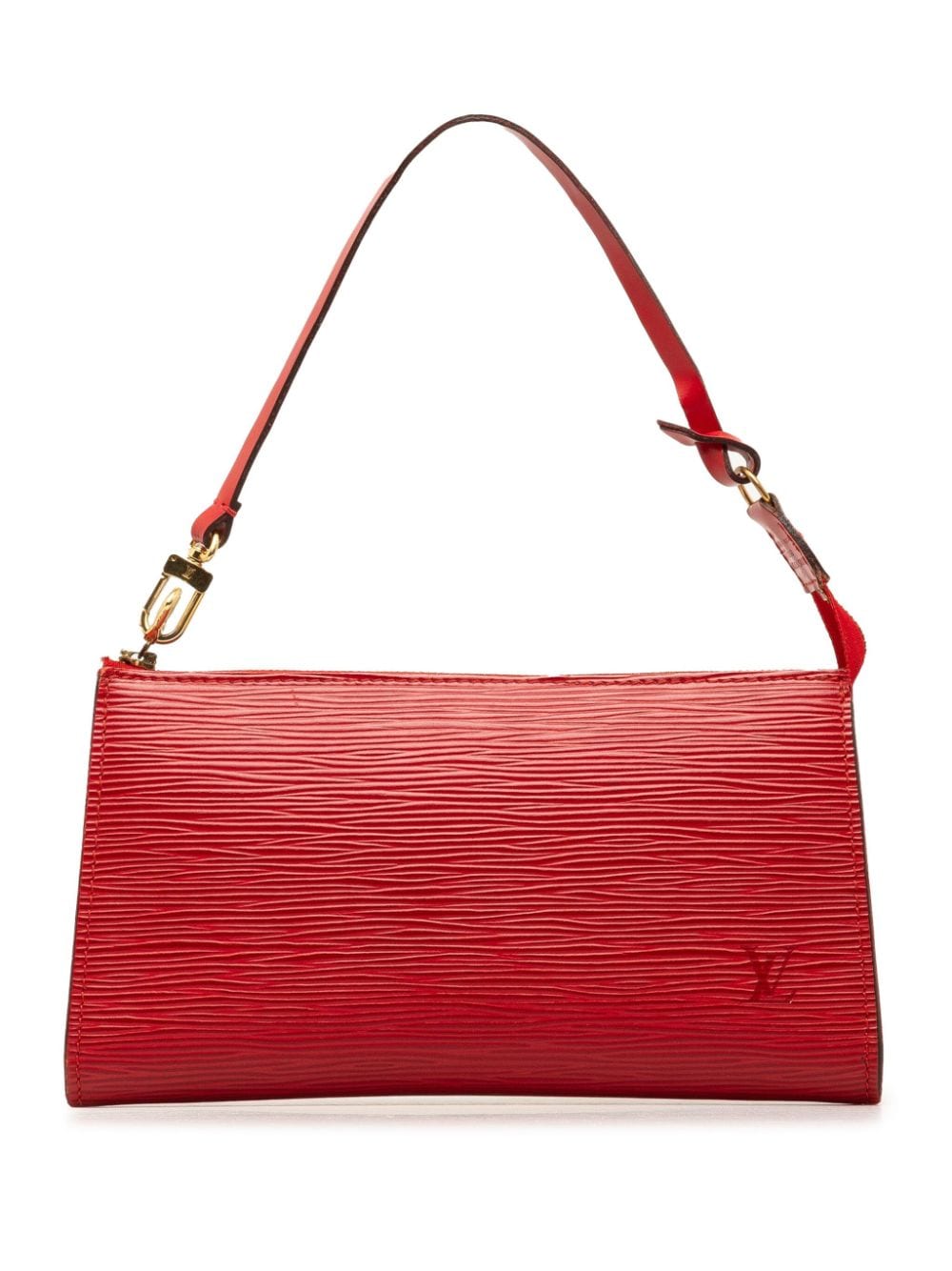 Pre-owned Louis Vuitton 1997 Epi Pochette Accessoires Shoulder Bag In Red