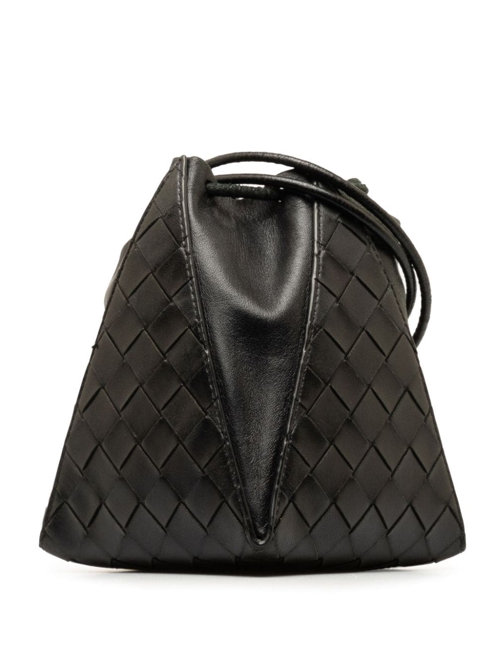 Pre-owned Bottega Veneta 2012-present Intrecciato Mini Knot Bucket Bag In Black