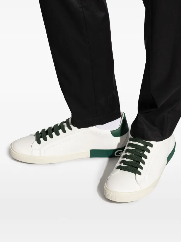 スニーカー DOLCE & GABBANA LEATHER SNEAKERS DOLCE & GABBANA Shoes Silver Portofino Calf Leather Sneakers
