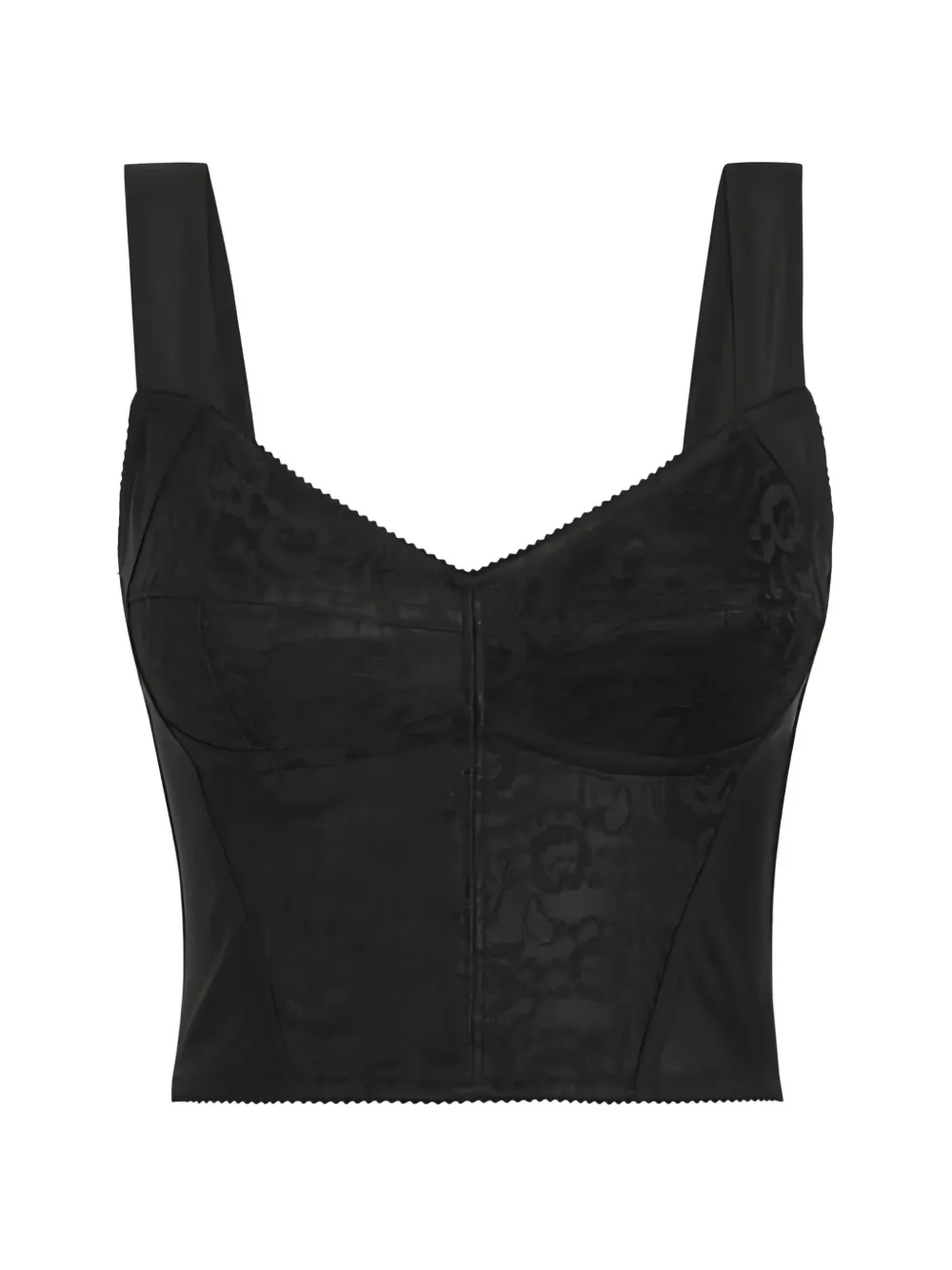 Dolce & Gabbana shaper corset bustier top in jacquard and lace