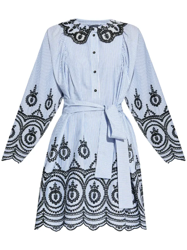 broderie anglaise cotton dress Floral Cotton Broderie Anglaise Midi Dress