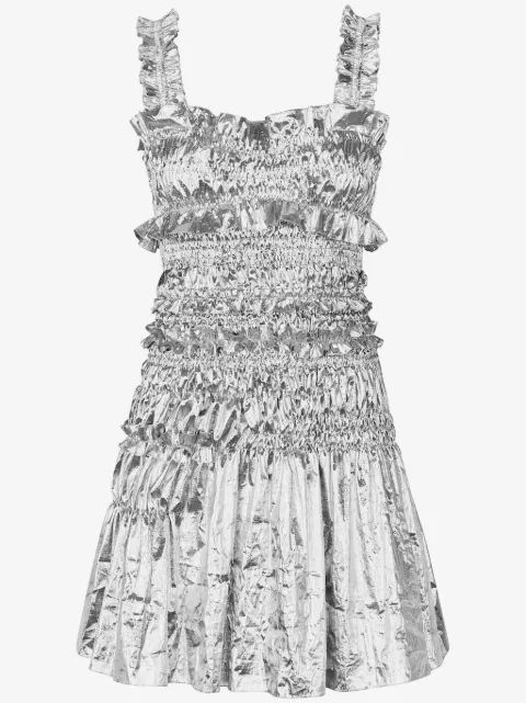 Cecilie Bahnsen Vestido metalizado