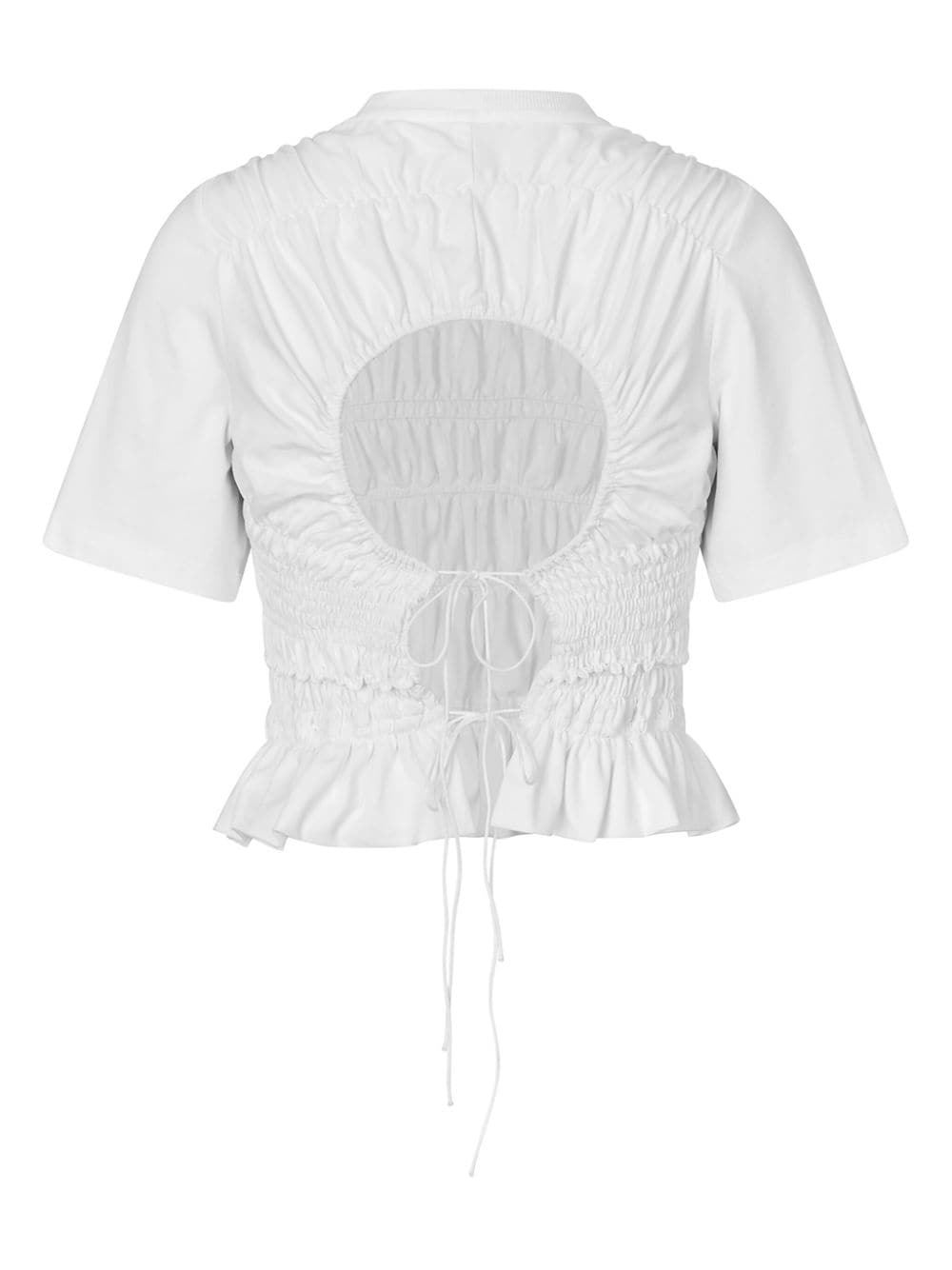 Shop Cecilie Bahnsen Oasis Short-sleeved Top In White