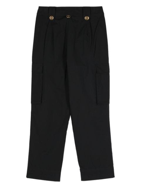 high-waisted cargo trousers