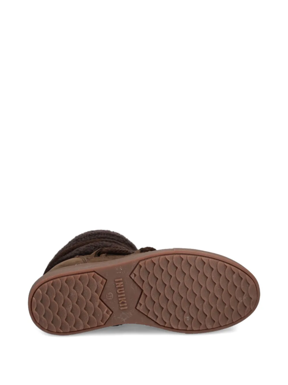 Inuikii Lace-up Shearling Ankle Boots In Brown