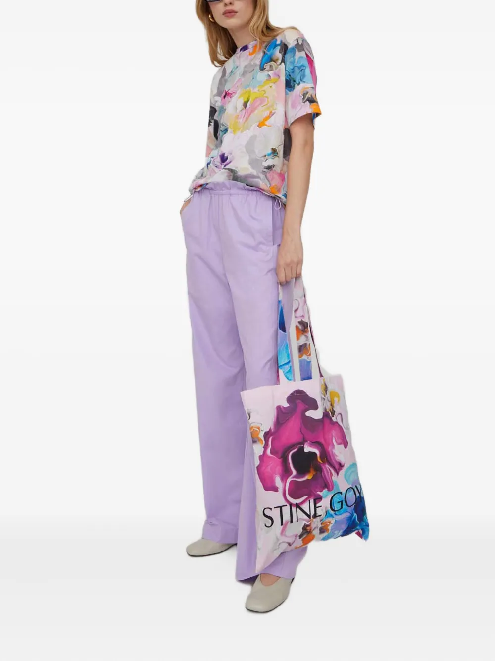 Stine Goya Broek met trekkoord - Paars