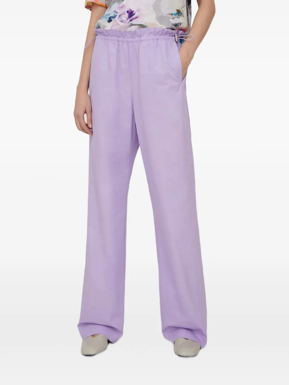 Stine Goya Drawstring Trousers In Purple