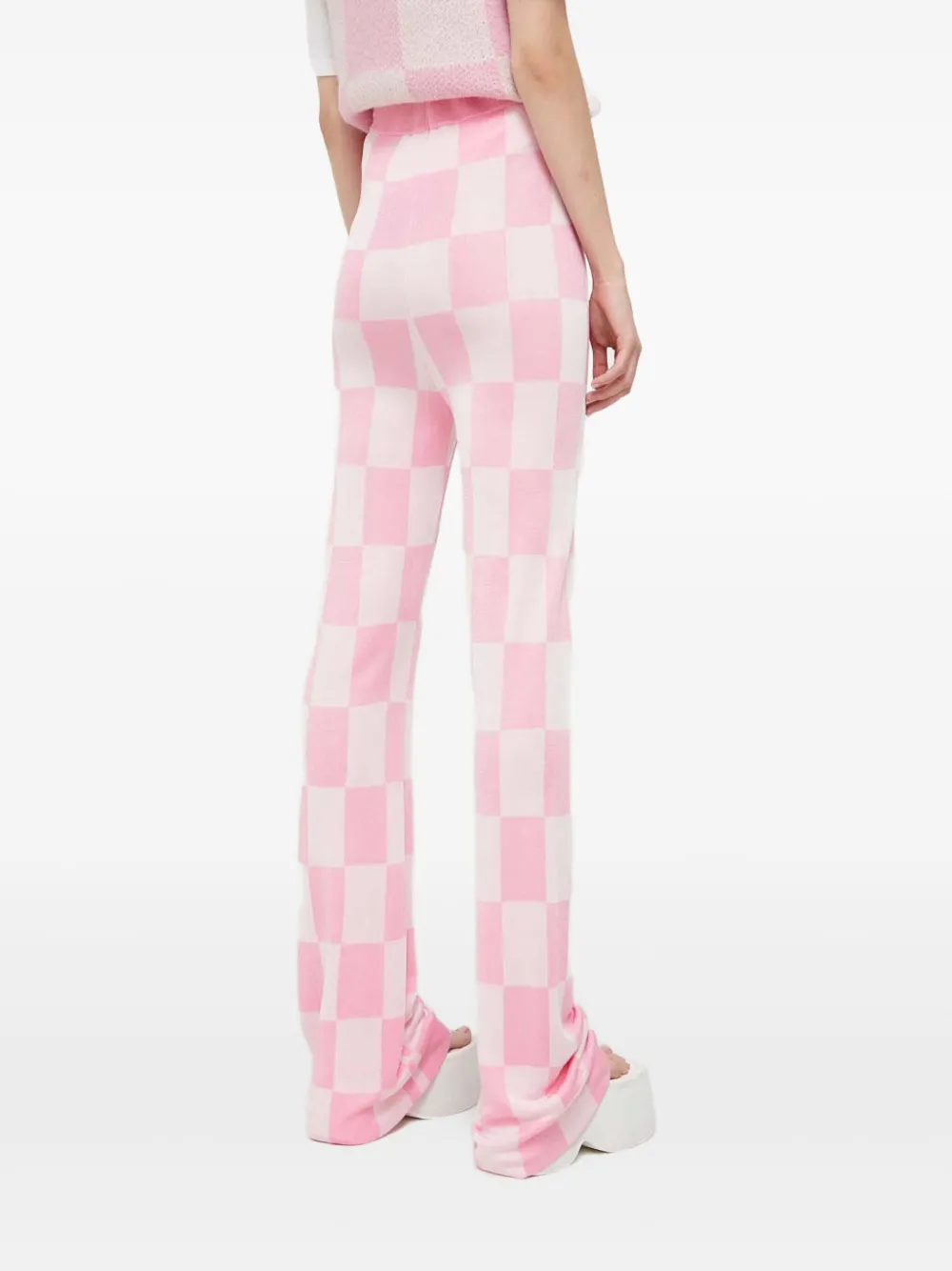 Stine Goya Geruite broek Roze