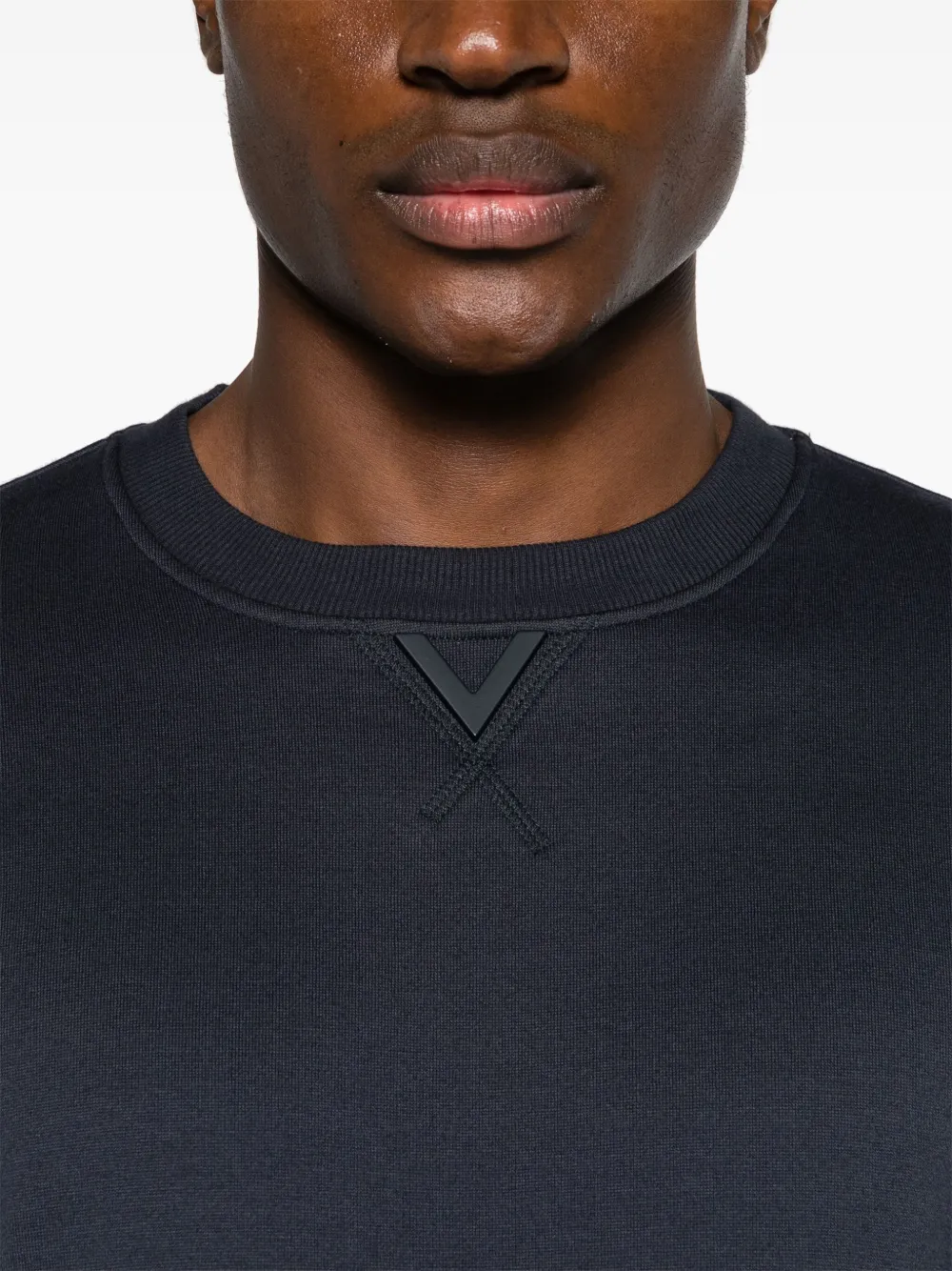 Valentino Garavani Sweater met logoplakkaat Blauw