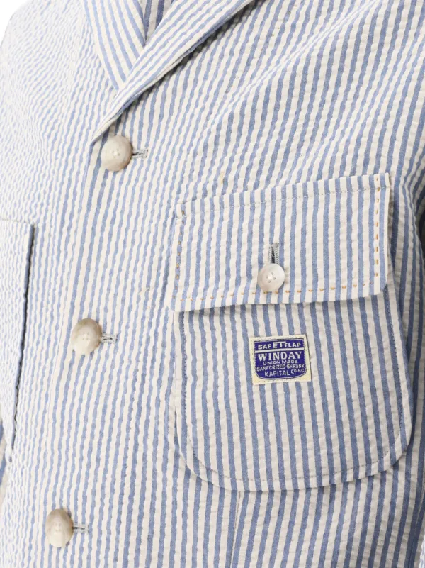 KAPITAL ストライプ シャツジャケット | ブルー | FARFETCH JP