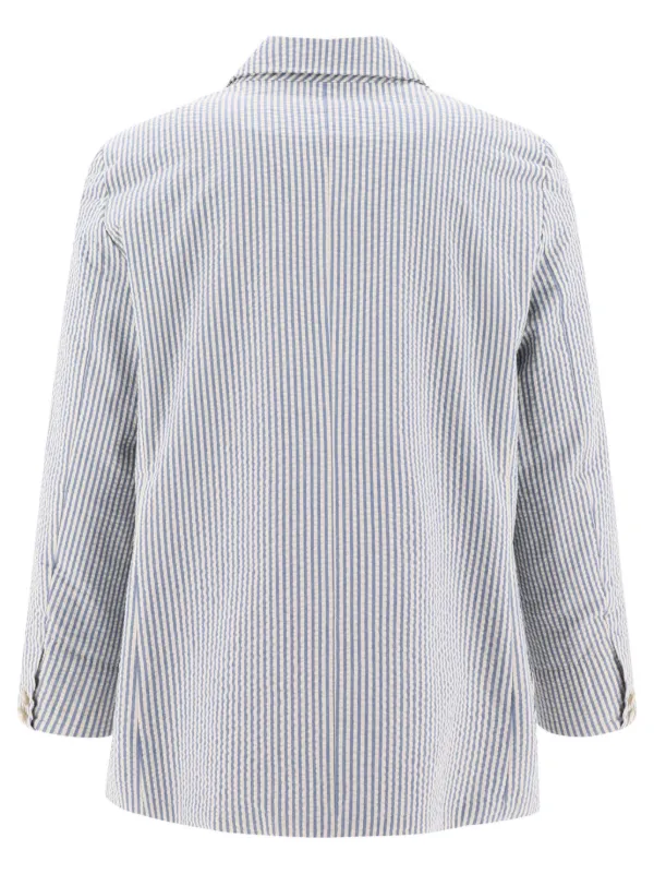ファッションなデザイン KAPITAL ストライプ シャツジャケット | ブルー | FARFETCH JP トップス