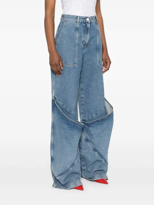パンツ THE ATTICO Woman Pants Gnawed Blue 237WCP102W041 258 The Attico Outlet: Pants woman - Gnawed Blue | The Attico