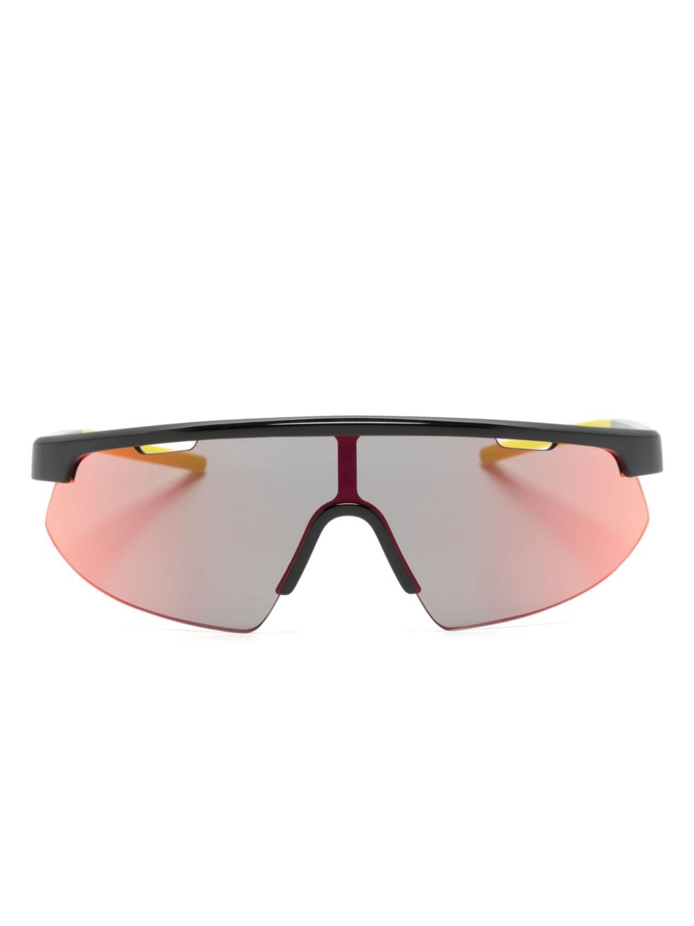 Scuderia Ferrari Shield-frame Sunglasses In Black