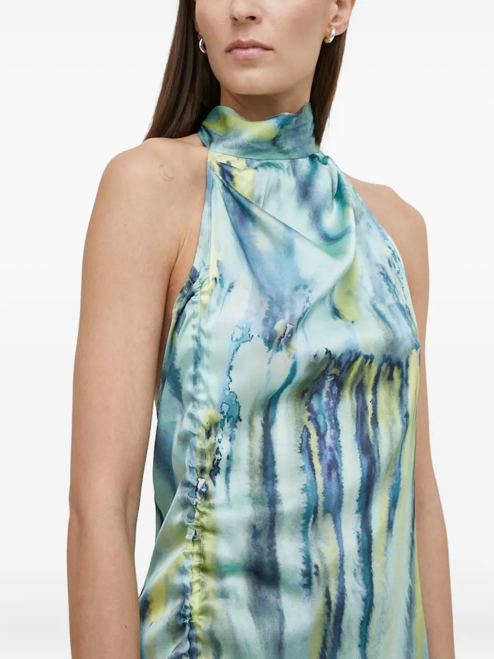 Gestuz WaleryGZ midi-jurk met halternek Blauw