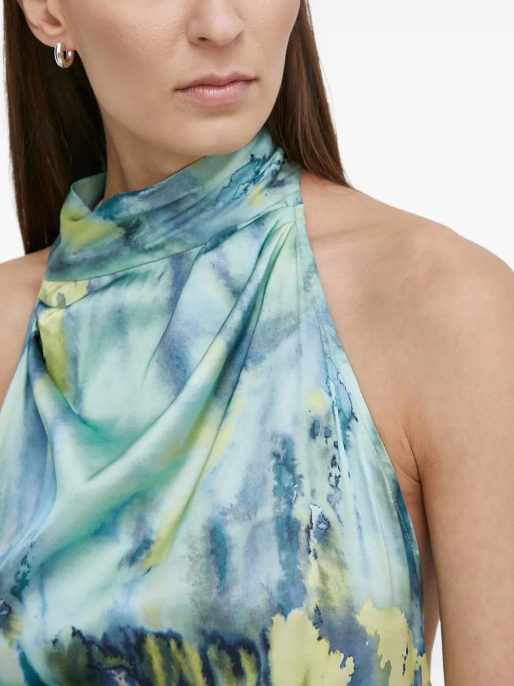 Gestuz WaleryGZ midi-jurk met halternek Blauw