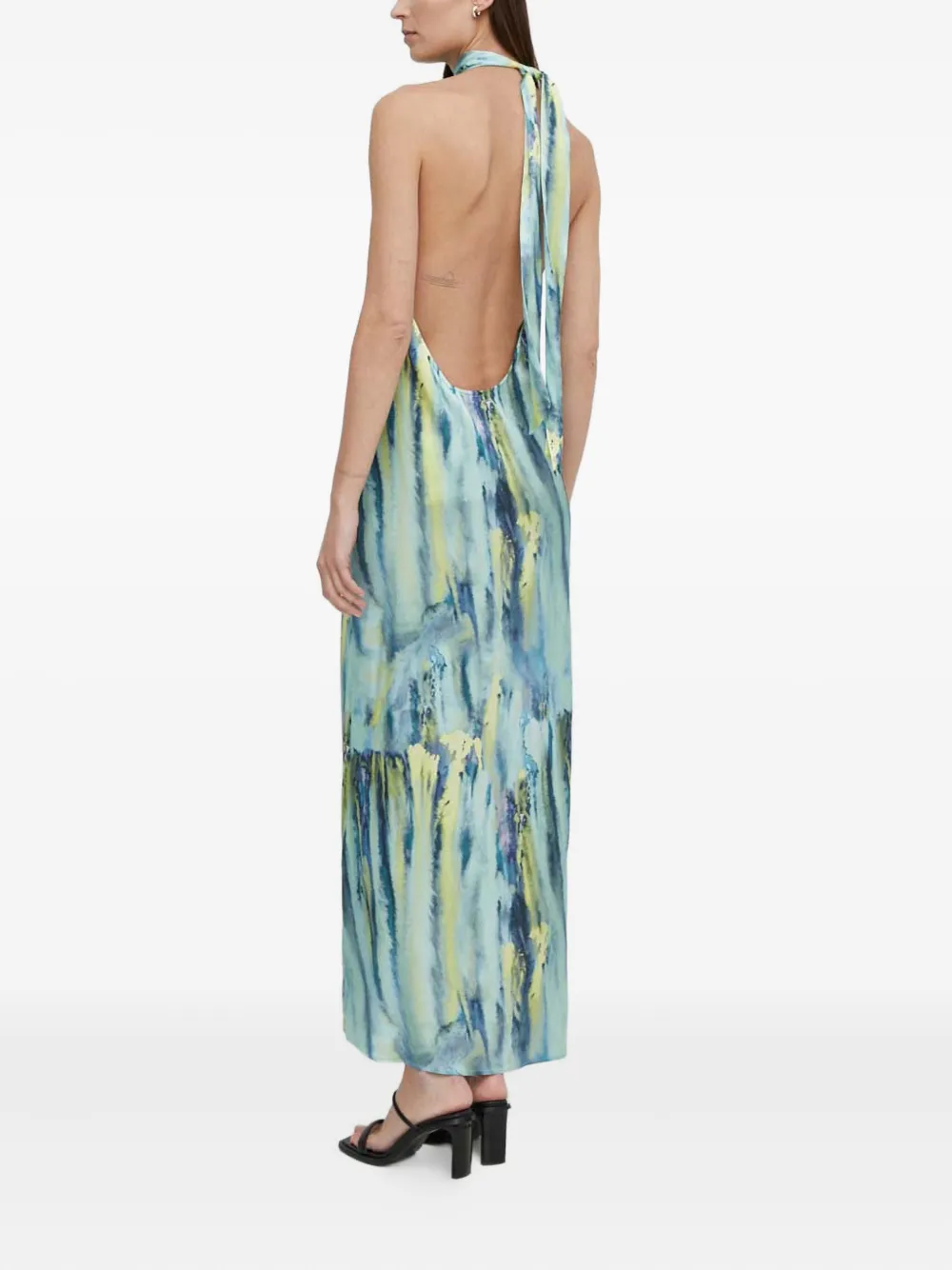 Gestuz WaleryGZ midi-jurk met halternek Blauw