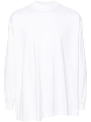 Balenciaga logo print long sleeve T shirt White FARFETCH